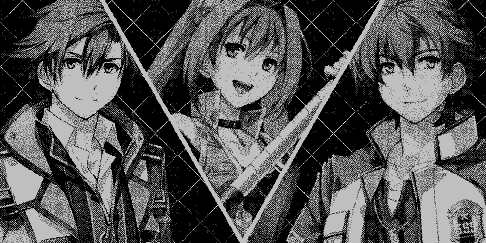 The three protagonist of the main arcs: Rean, Estelle and Lloyd