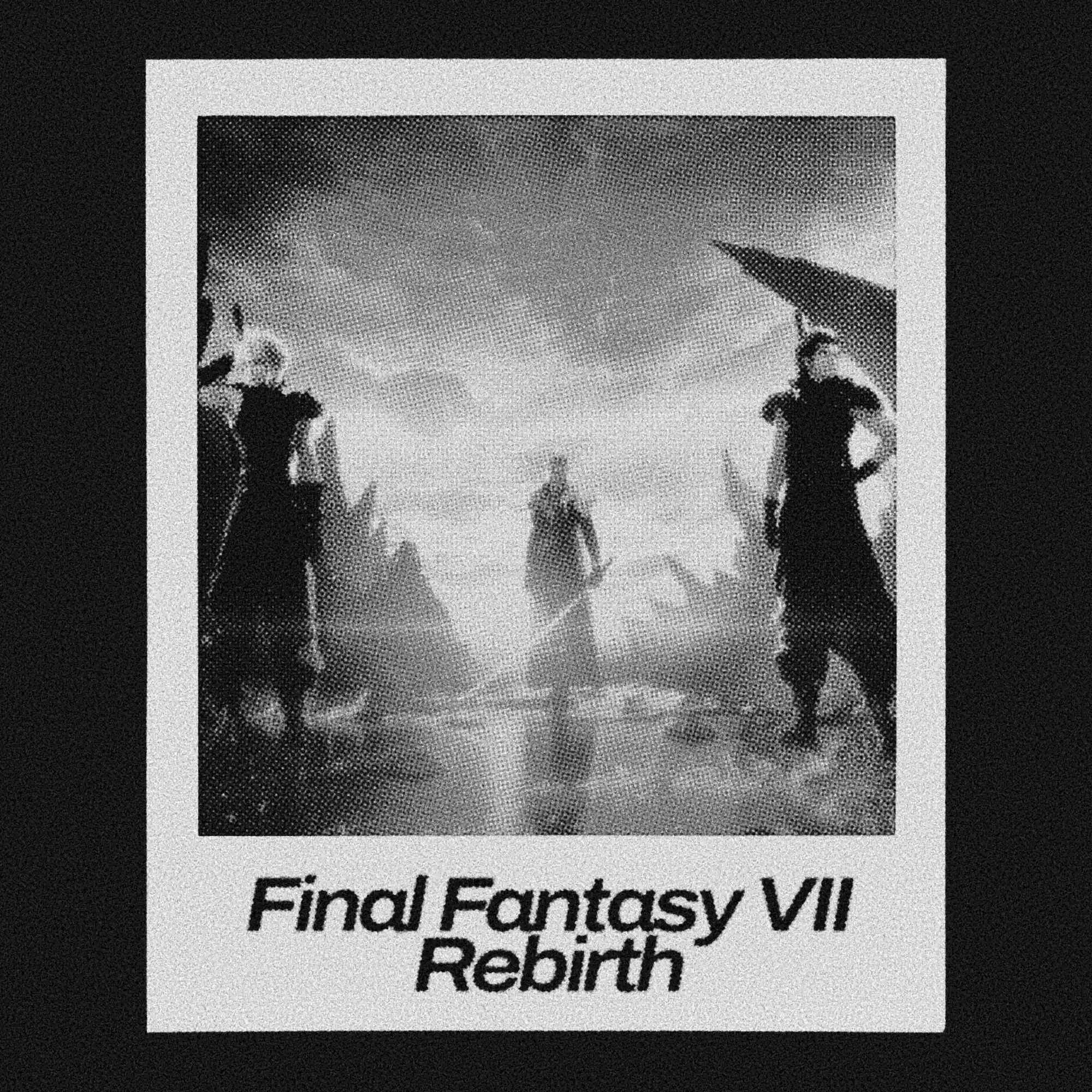 A Polaroid of FFVII Rebirth's Key Art